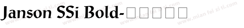 Janson SSi Bold字体转换